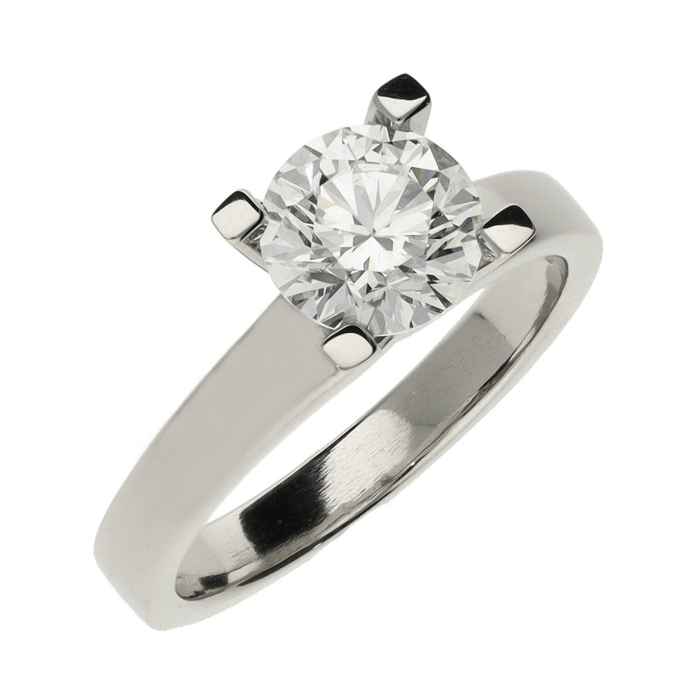 1.50ct Platinum Certified Diamond Engagement Ring - D/VS2