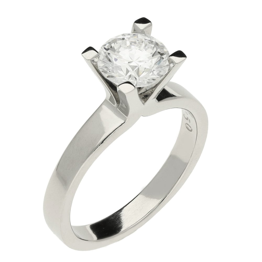 1.50ct Platinum Certified Diamond Engagement Ring - D/VS2