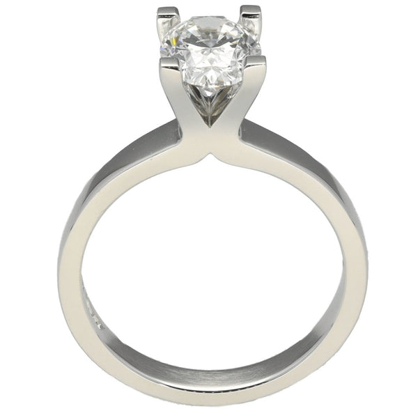 1.51ct Platinum Certified Oval Diamond Engagement Ring - D/SI1