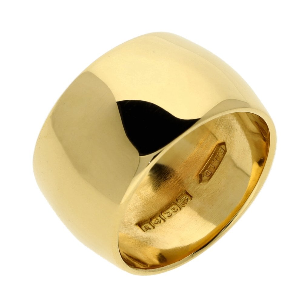 22ct Yellow Gold 11mm D-Shape Wedding Ring - Size L - 12.7g