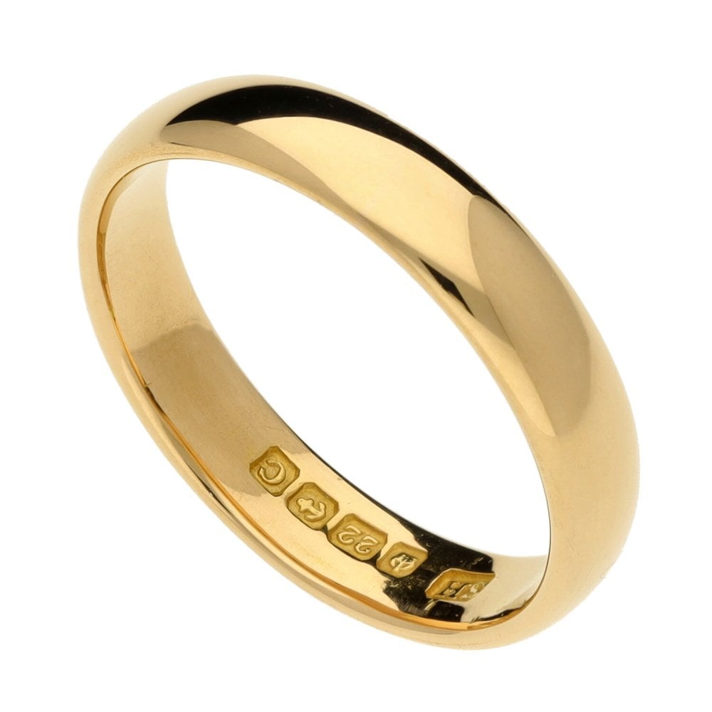 Ladies 22ct Yellow Gold 3mm Wedding Ring - Size L - 4.0g