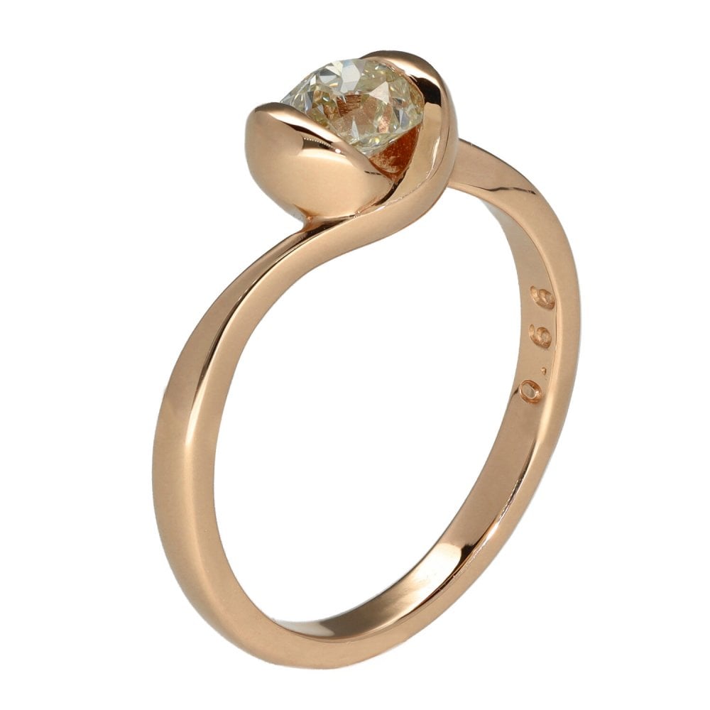18ct Rose Gold Diamond Engagement Ring - 0.66ct