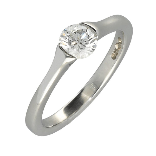 0.58ct Platinum Certified Diamond Engagement Ring - G/SI1
