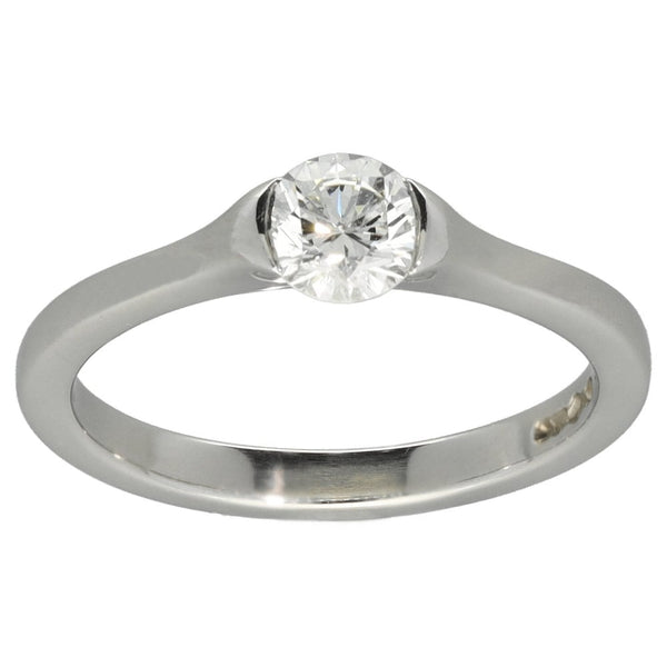 0.58ct Platinum Certified Diamond Engagement Ring - G/SI1