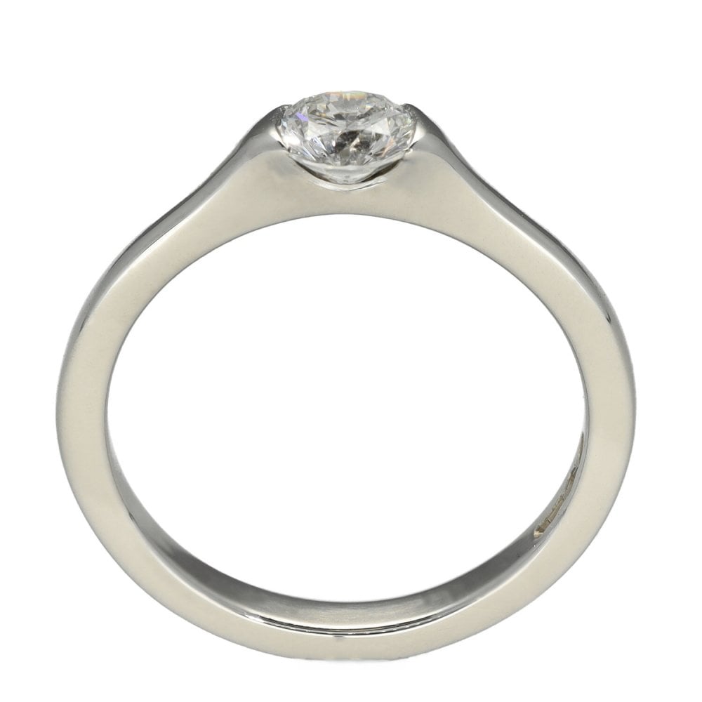 0.58ct Platinum Certified Diamond Engagement Ring - G/SI1
