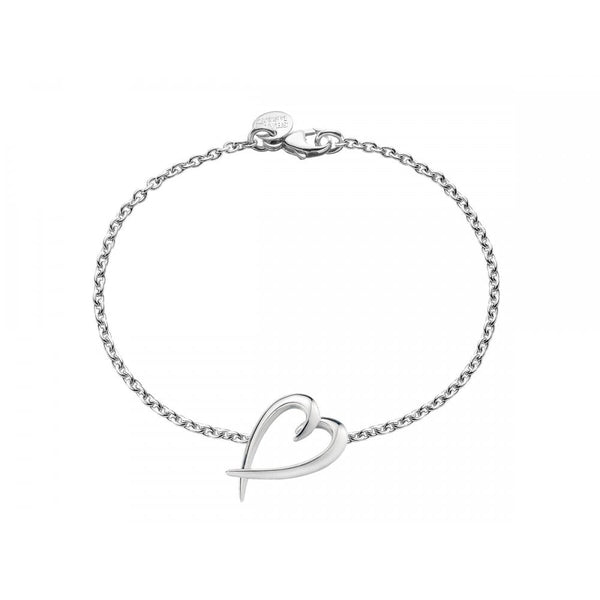 Silver Hook Heart Bracelet