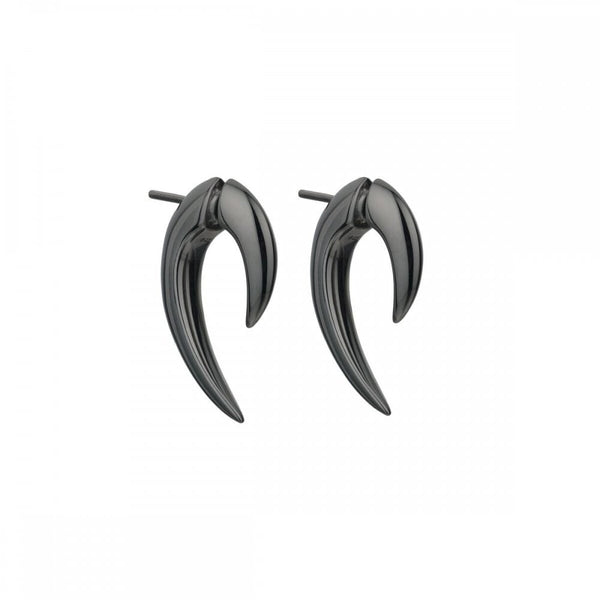 Silver Black Rhodium Talon Earrings