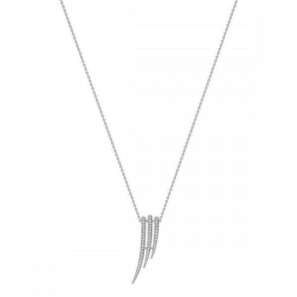 Armis Cascade Necklace - 18ct White Gold & Diamond Pavé
