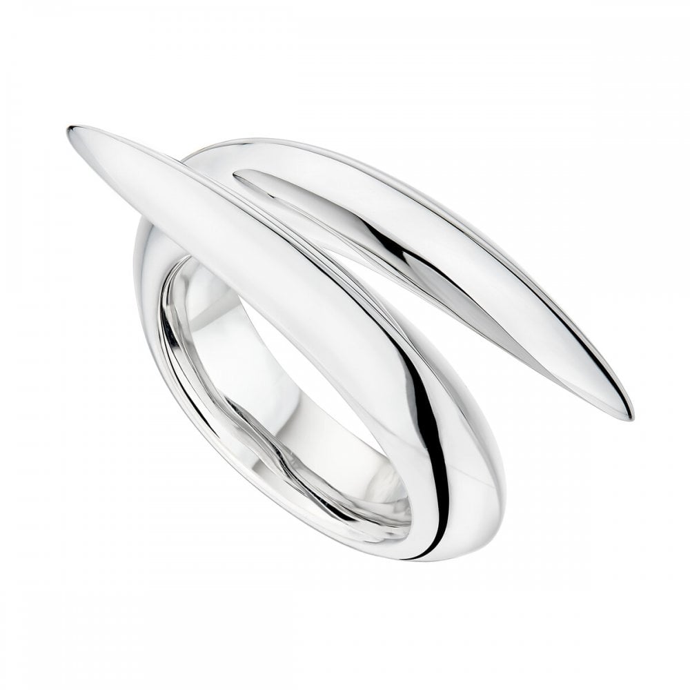 Silver Sabre Deco Crossover Ring