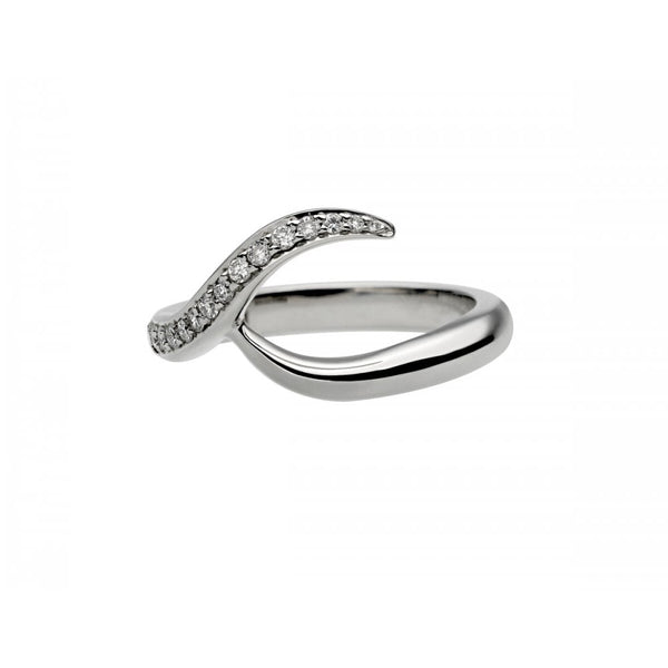 Entwined Inward Wedding Ring - Platinum & 0.11ct Diamond