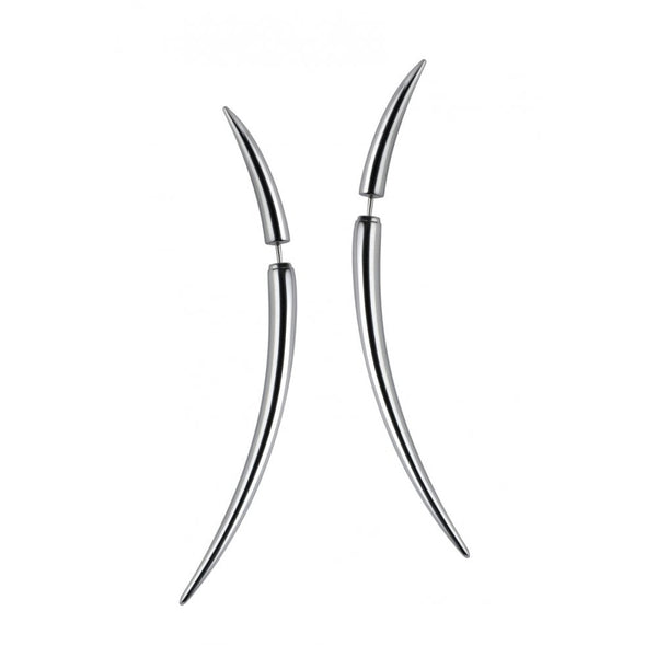 Quill Large Earrings - Silver