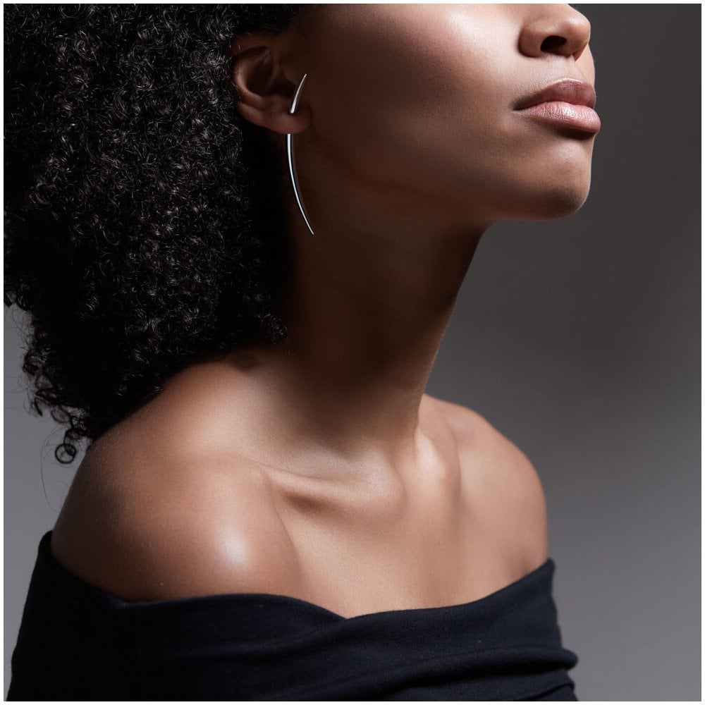 Quill Large Earrings - Silver