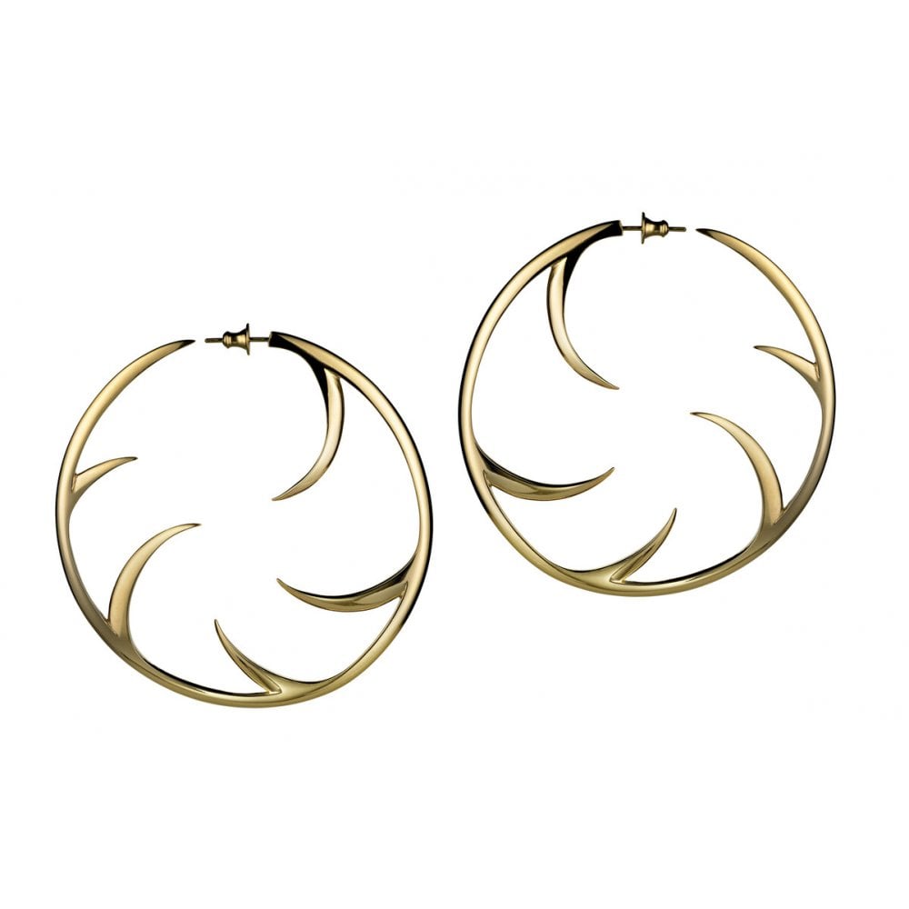 Talon Statement Cat Claw Hoop Earrings - Yellow Gold Vermeil