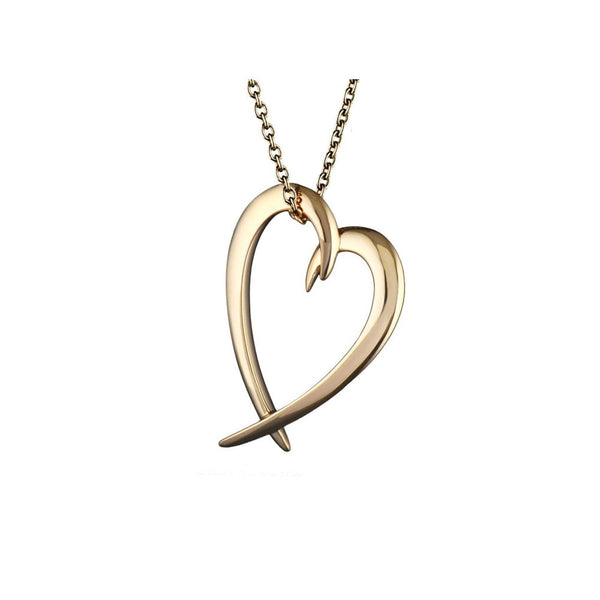 Hook Heart Pendant - Yellow Gold Vermeil