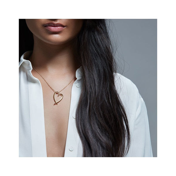 Hook Heart Pendant - Yellow Gold Vermeil