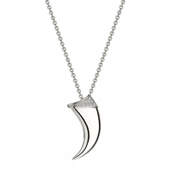 925 Silver Diamond Talon Pendant & Trace Necklace - 24" - 0.11ct