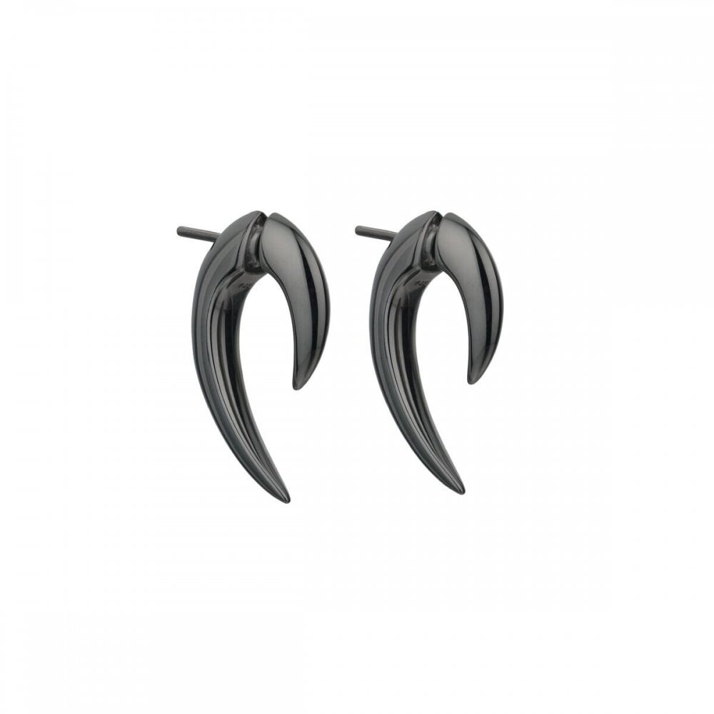 Talon Earrings - Silver Black Rhodium