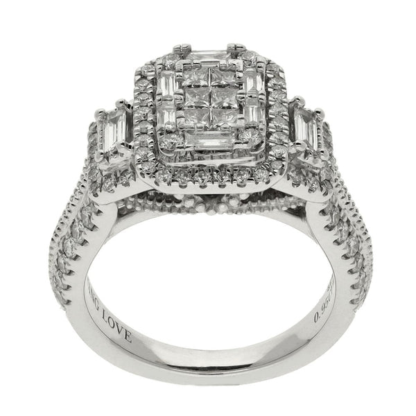 Ladies 18ct White Gold VERA WANG LOVE Diamond Ring - 0.95ct