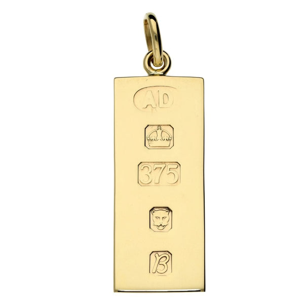 9ct Yellow Gold Ingot Pendant - 14.4g