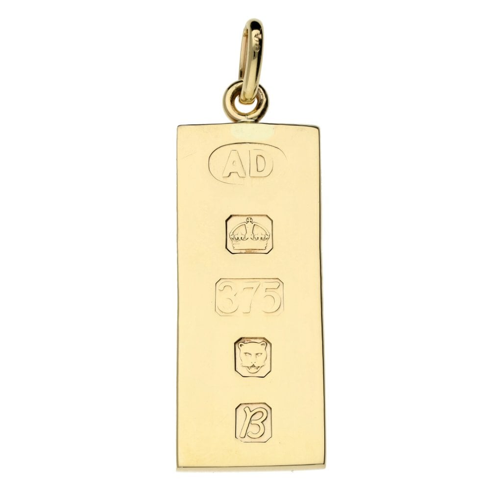 9ct Yellow Gold Ingot Pendant - 14.4g