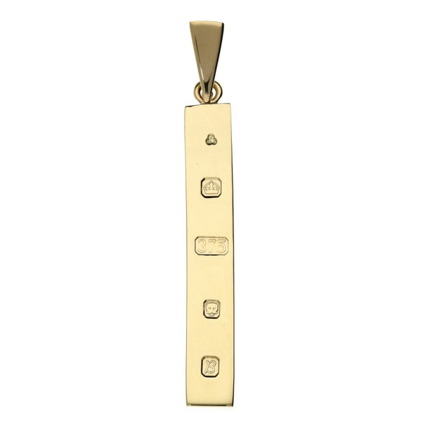 9ct Yellow Gold Ingot Pendant - 10.8g