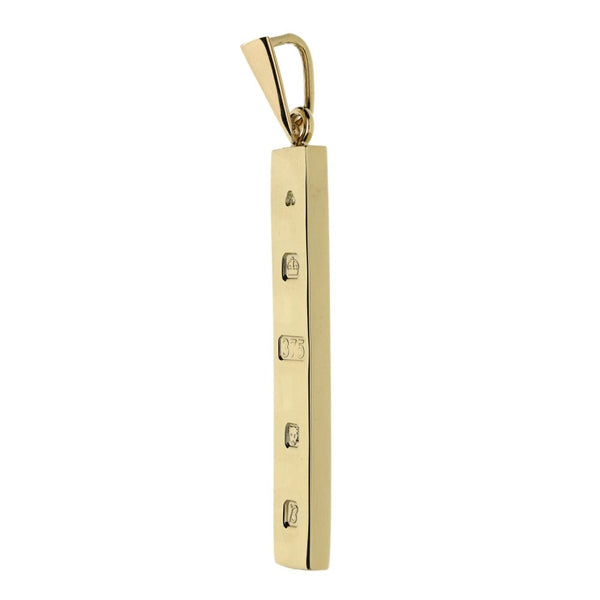 9ct Yellow Gold Ingot Pendant - 10.8g