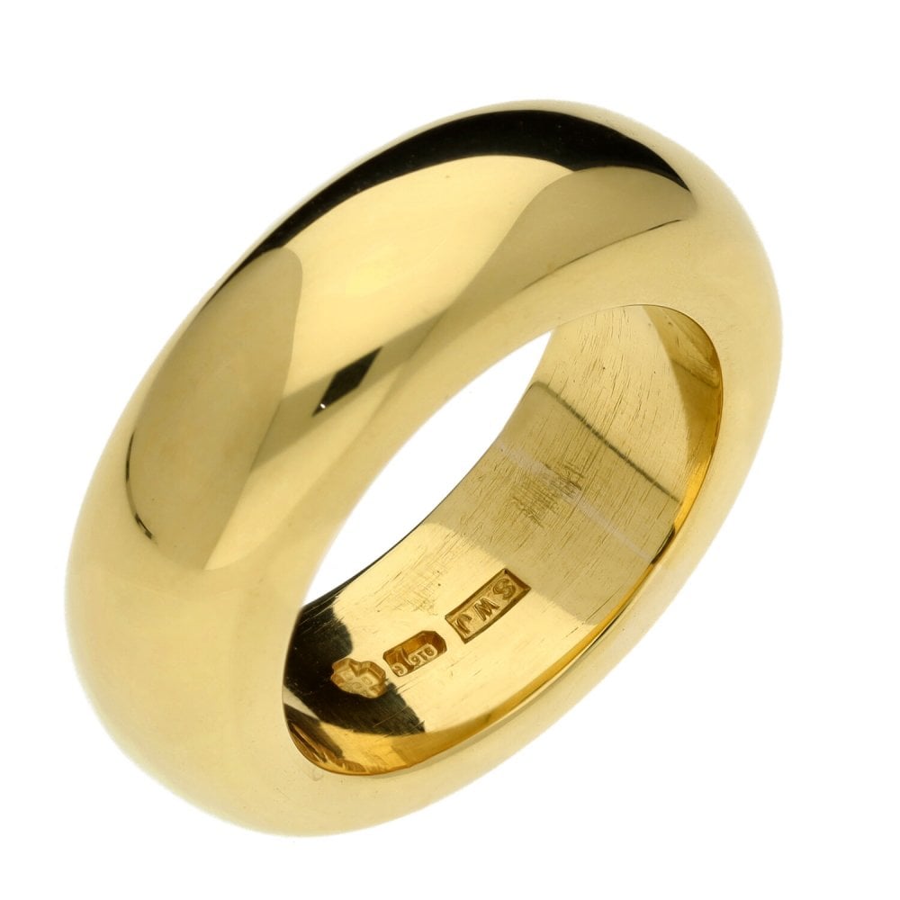 22ct Yellow Gold 8mm D-Shape Wedding Ring - Size Q - 35.1g