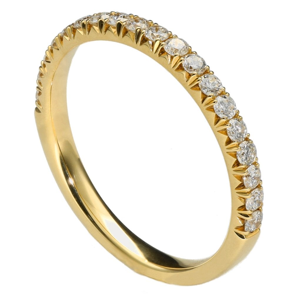 Ladies 18ct Yellow Gold 0.33ct Diamond Half Eternity Ring - G/SI