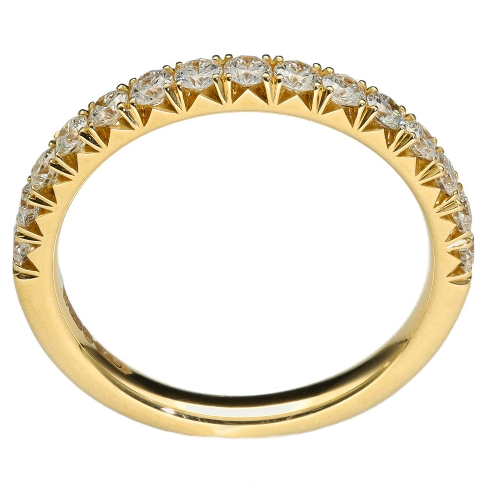 Ladies 18ct Yellow Gold 0.50ct Diamond Half Eternity Ring - G/SI