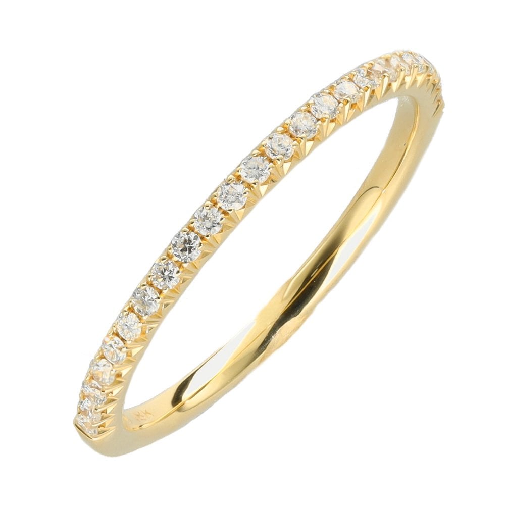 Ladies 18ct Yellow Gold 0.15ct Diamond Half Eternity Ring - G/SI