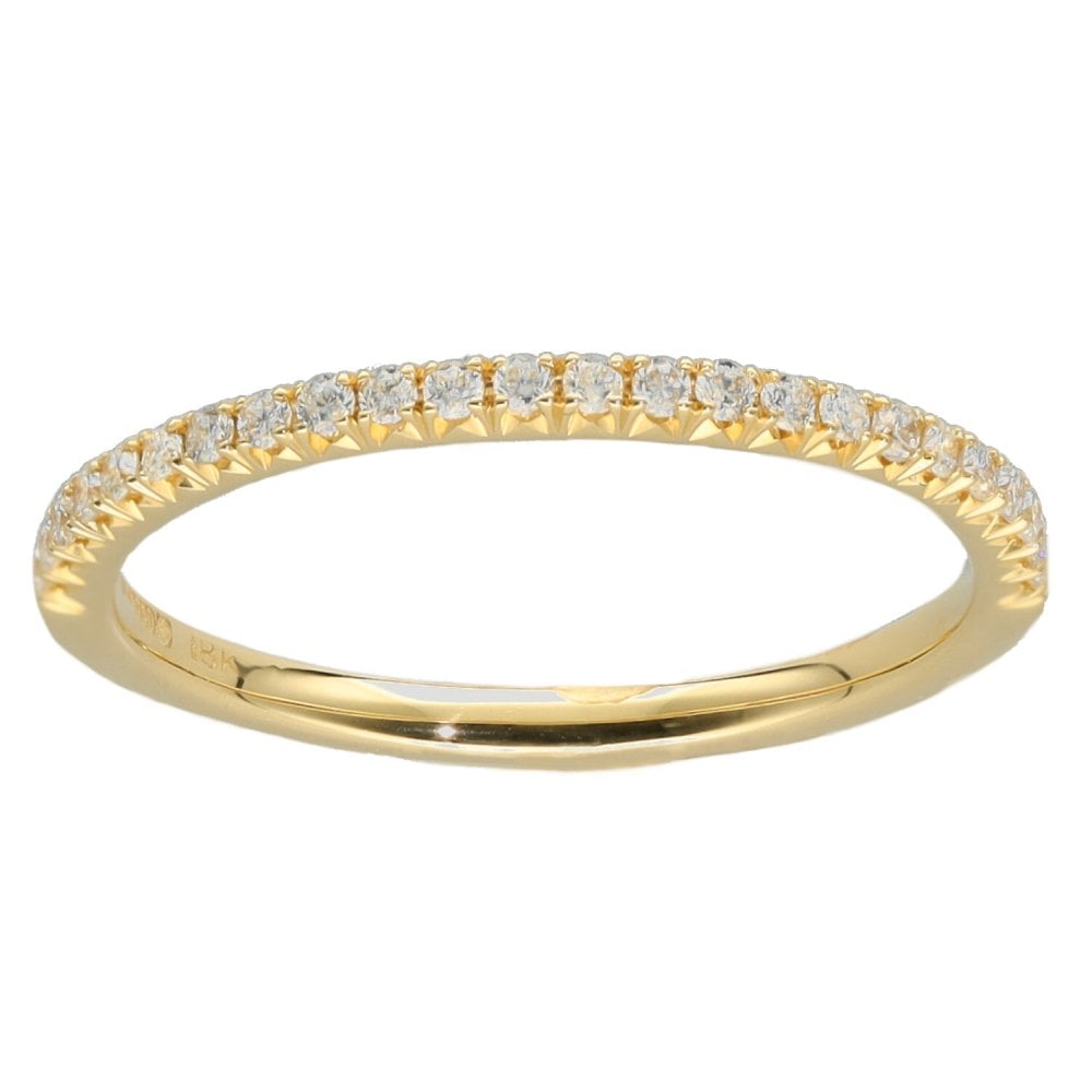 Ladies 18ct Yellow Gold 0.15ct Diamond Half Eternity Ring - G/SI