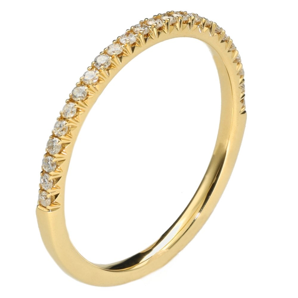 Ladies 18ct Yellow Gold 0.15ct Diamond Half Eternity Ring - G/SI