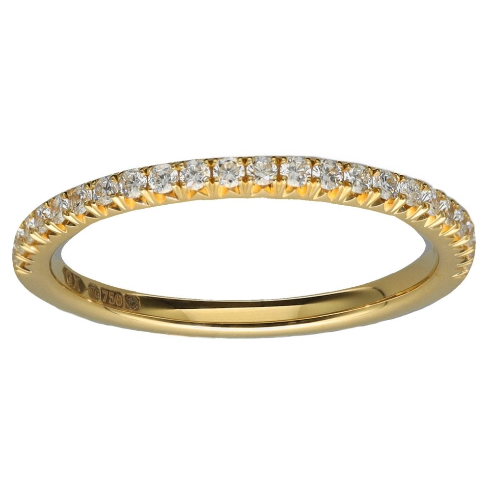 Ladies 18ct Yellow Gold 0.25ct Diamond Half Eternity Ring - G/SI