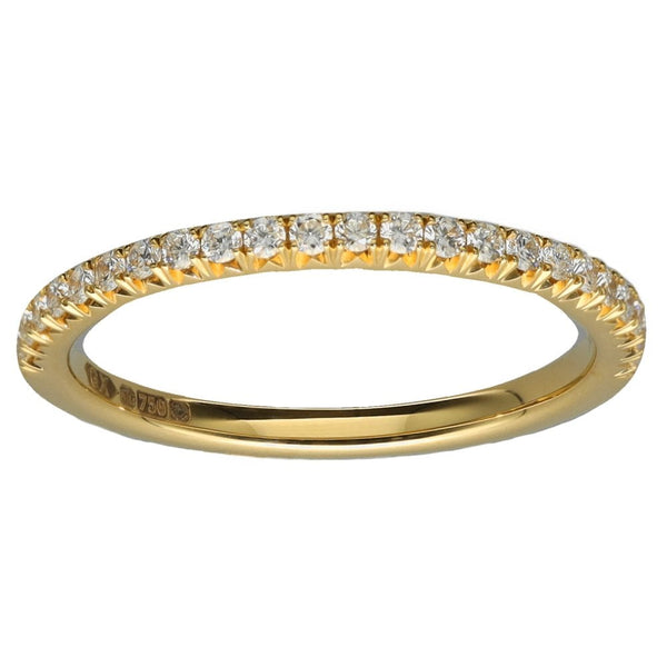 Ladies 18ct Yellow Gold 0.25ct Diamond Half Eternity Ring - G/SI