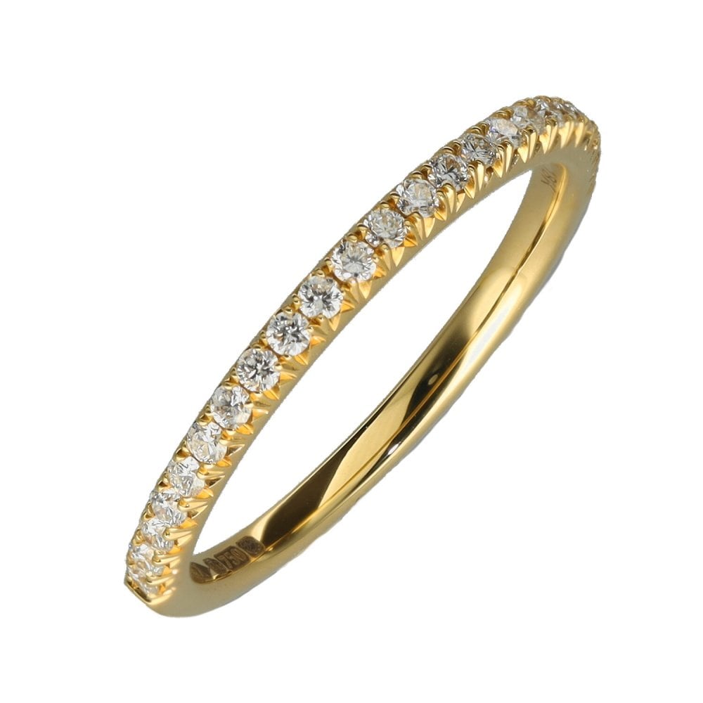 Ladies 18ct Yellow Gold 0.25ct Diamond Half Eternity Ring - G/SI