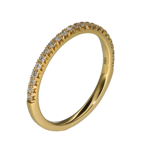 Ladies 18ct Yellow Gold 0.25ct Diamond Half Eternity Ring - G/SI