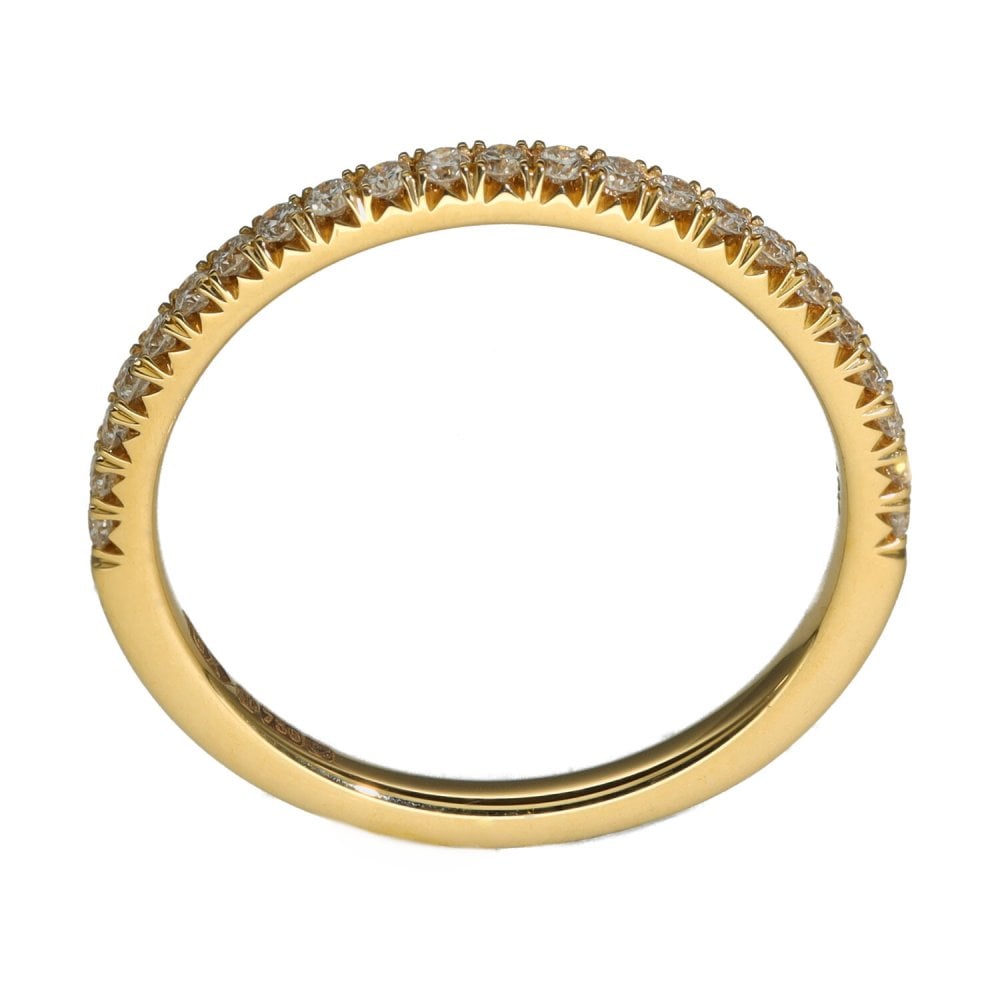 Ladies 18ct Yellow Gold 0.25ct Diamond Half Eternity Ring - G/SI