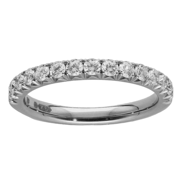 Ladies Platinum 0.50ct Diamond Half Eternity Ring - G/SI
