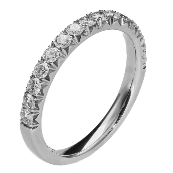 Ladies Platinum 0.50ct Diamond Half Eternity Ring - G/SI