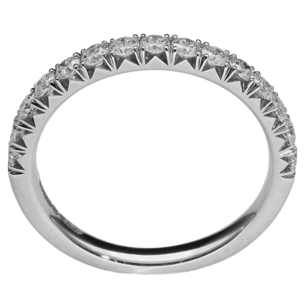 Ladies Platinum 0.50ct Diamond Half Eternity Ring - G/SI
