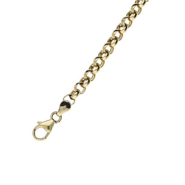 9ct Yellow Gold Hollow 7.5" Belcher Bracelet - 6.0g