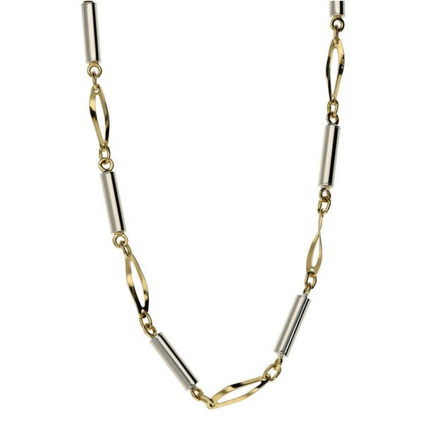 9ct White & Yellow Gold 18" Necklace - 7.2g