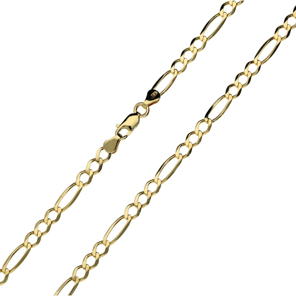 9ct Yellow Gold 20" Figaro Chain - 8.3g