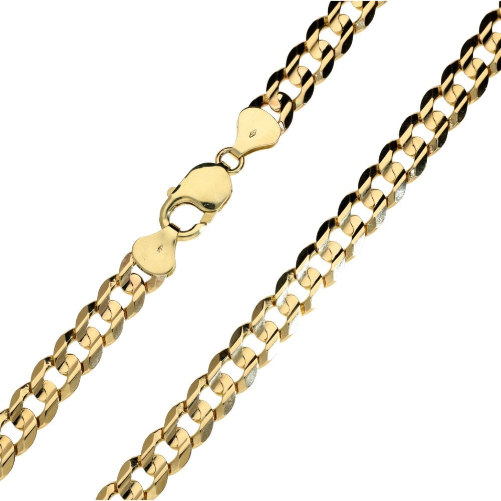 9ct Yellow Gold Curb Chain - 20" - 34.6g