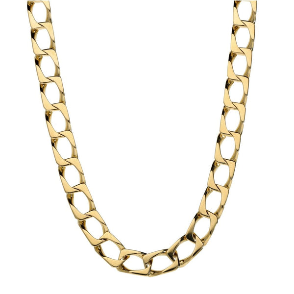 9ct Yellow Gold 24" Square Link Curb Chain - 38.3g