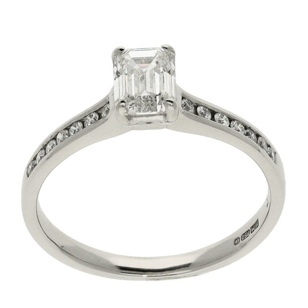 0.87ct White Gold Certified Diamond Engagement Ring - G/VS1