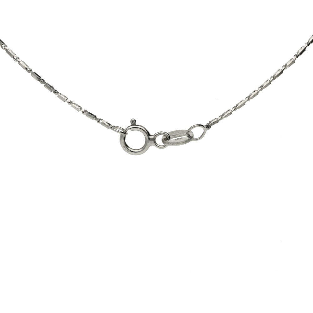 Ladies 9ct White Gold Diamond Set Pendant & 18" Chain - 0.25ct