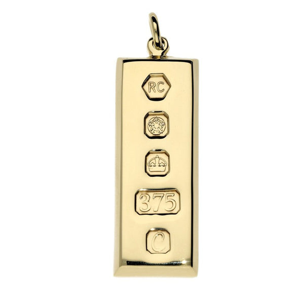 9ct Yellow Gold Ingot Pendant - 31.4g