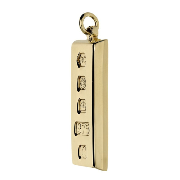 9ct Yellow Gold Ingot Pendant - 31.4g