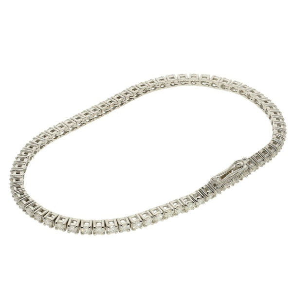 Ladies 18ct White Gold 2.57ct Diamond Tennis Bracelet
